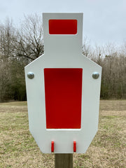 Magnum Target RINGER 12"x24" 3/8" AR500 Steel Reactive Shooting Target A & B/C Zone w/ 2x4 Stand (RGR-BCZ12x24-SM2x4)